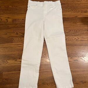 SPANX White Pull-on Skinny Jeans